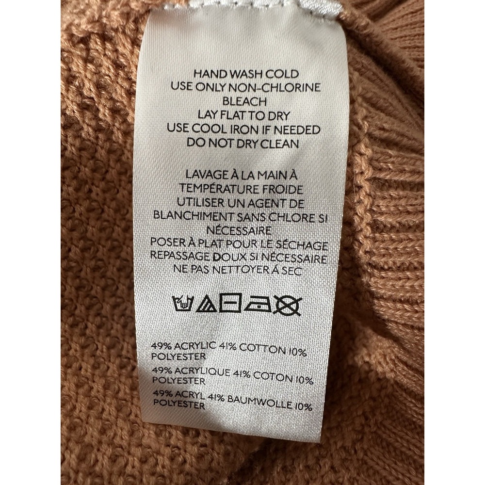 Anthropologie Flat White Crop Cardigan Women's Sweater Waffle One Size - Picture 4 of 9